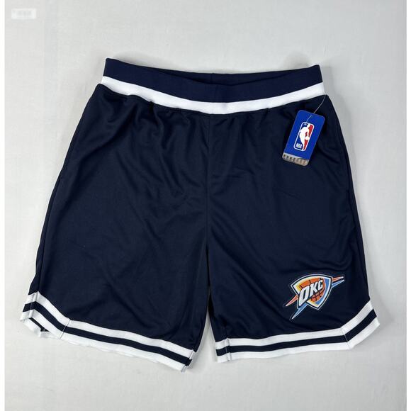 NBA Oklahoma City Thunder Basketball Shorts Navy Mens Small Mesh Shorts OKC - Picture 1 of 8
